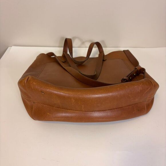 Madewell Tan Leather Transport Large Tote Bag Purse - Picture 6 of 10
